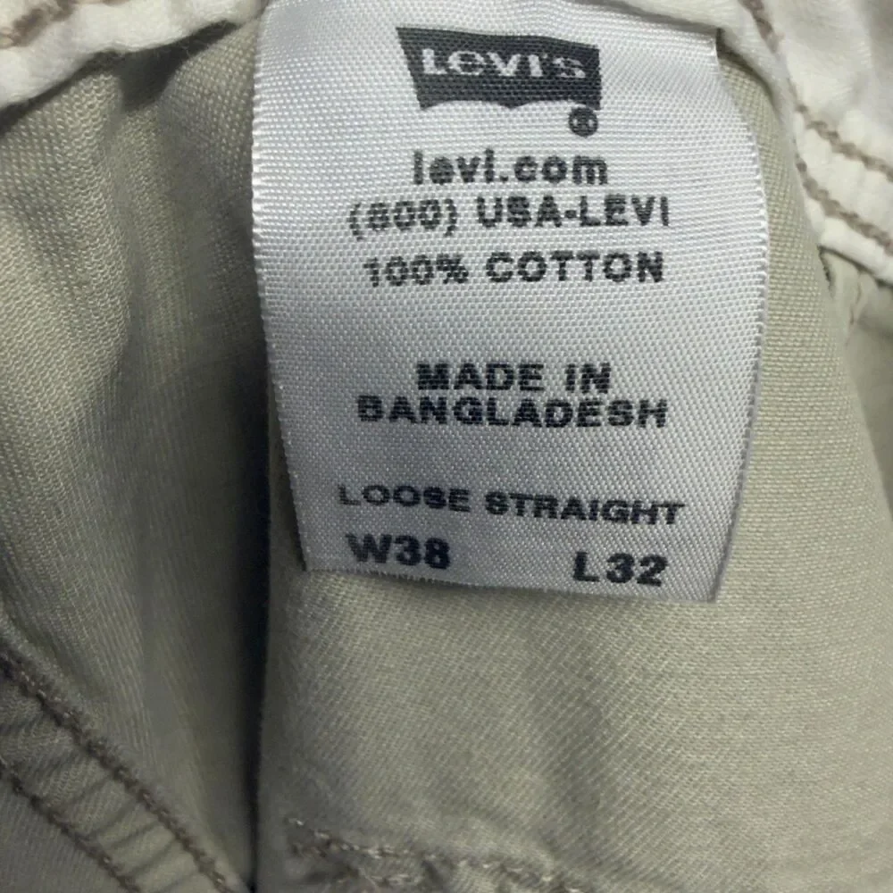 Levi's Cargo Pants Men 38x32 Loose Straight Relaxed Utility Baggy Wide Leg Y2K
